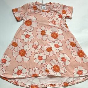 BIZZY BEAN CLOTHING girls dress size 3 4 floral short sleeve spring summer dress